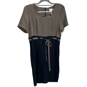 Betsy’s Things Striped Black and Tan Dress